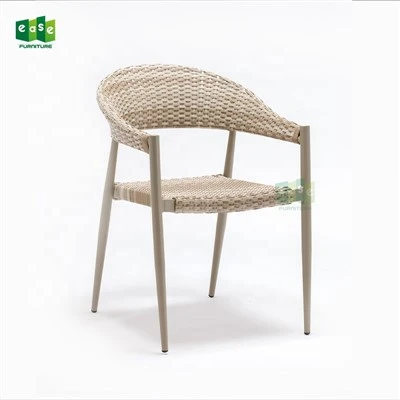 Aluminium rattan vævet stol Paris moderne design